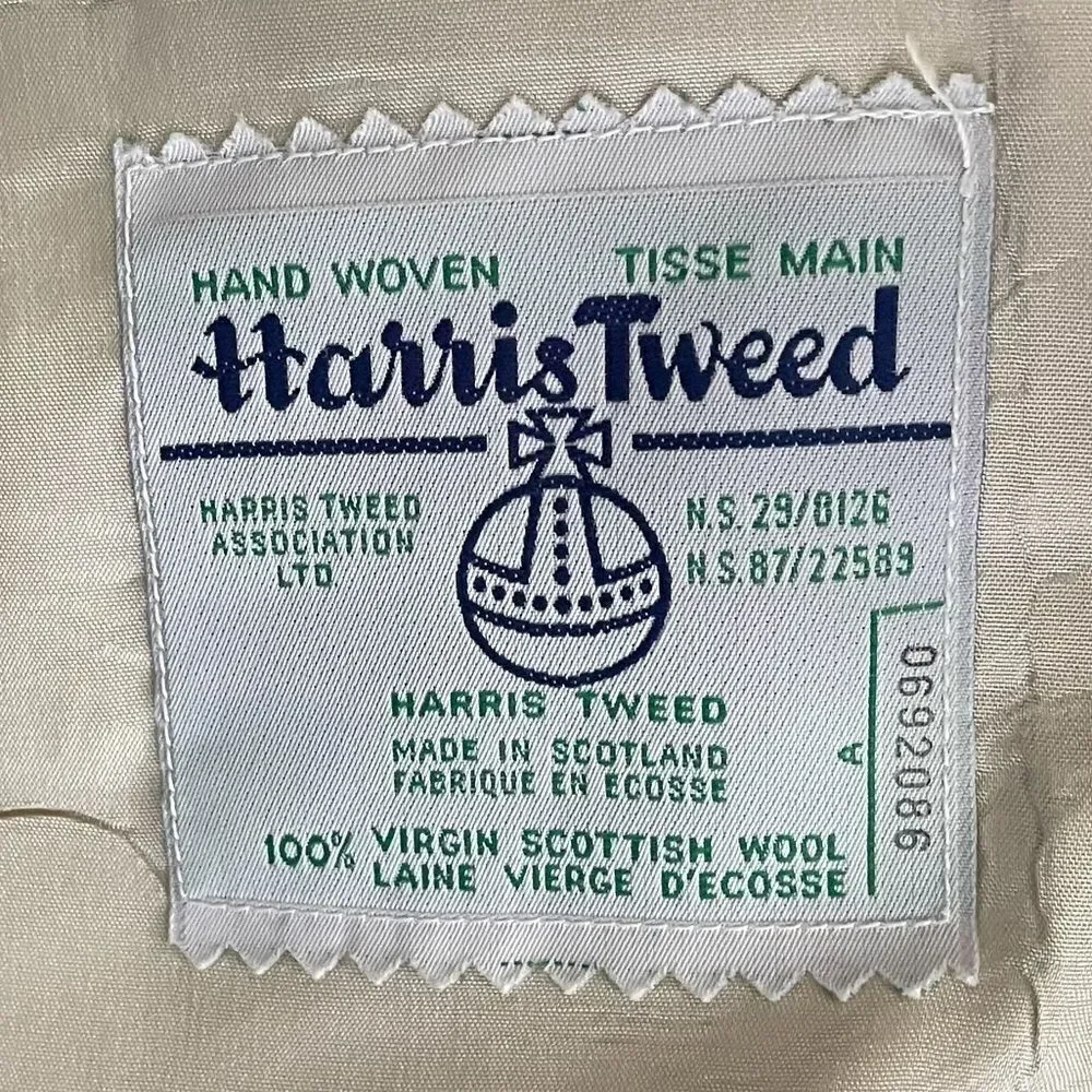 HARRIS TWEED Vintage Hand Woven Scotland Wool Blazer 48R - Picture 8 of 8